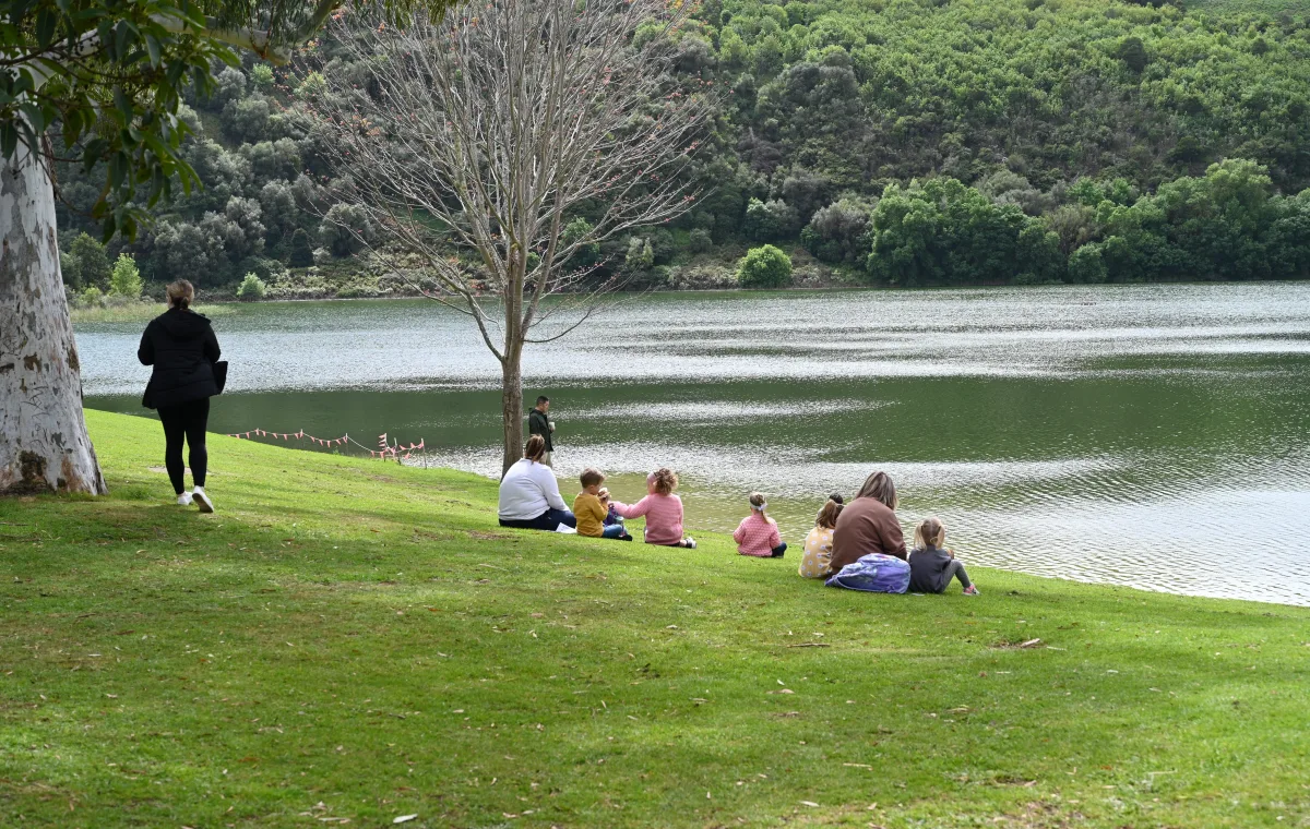 Community members at the Valley Lakes Mount Gambier