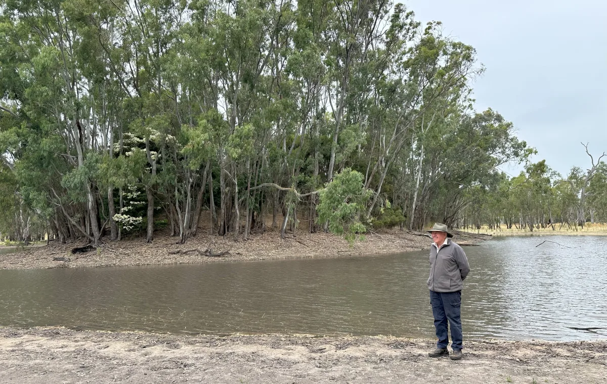 Landholder on his property where the bat calls were recorded.