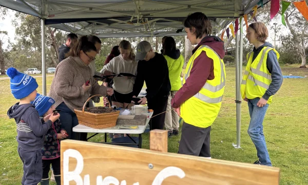 Community members gathered at the event